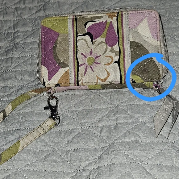Vera Bradley Purple and Green Floral Wristlet - Picture 7 of 7